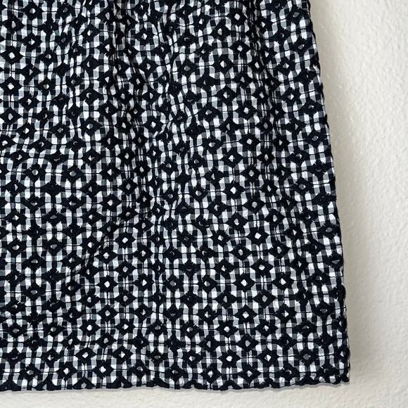 J. Crew Black Mini Skirt Gingham Pattern Pull on women’s size 4 | Sidewalk skirt - Picture 9 of 14